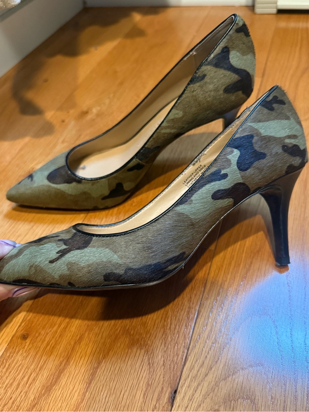 Banana Republic Camo Calf Hair Pointed Toe Pumps